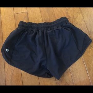 Black Lululemon Hotty Hot Shorts